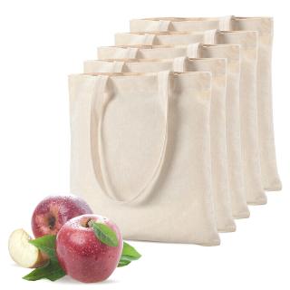 Image of Creamy White Plain Shopping Shopper Bags Cotton Gift Canvas bags