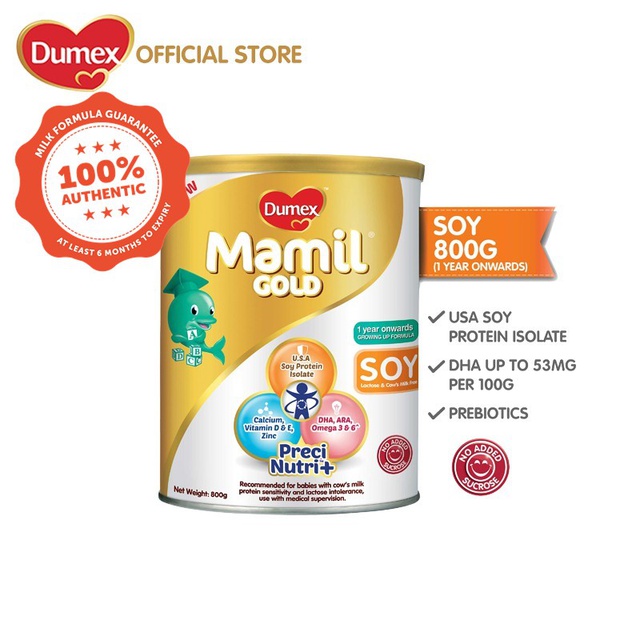 Dumex Mamil Gold Soy Growing Up Milk Formula (1 year onwards) 800g