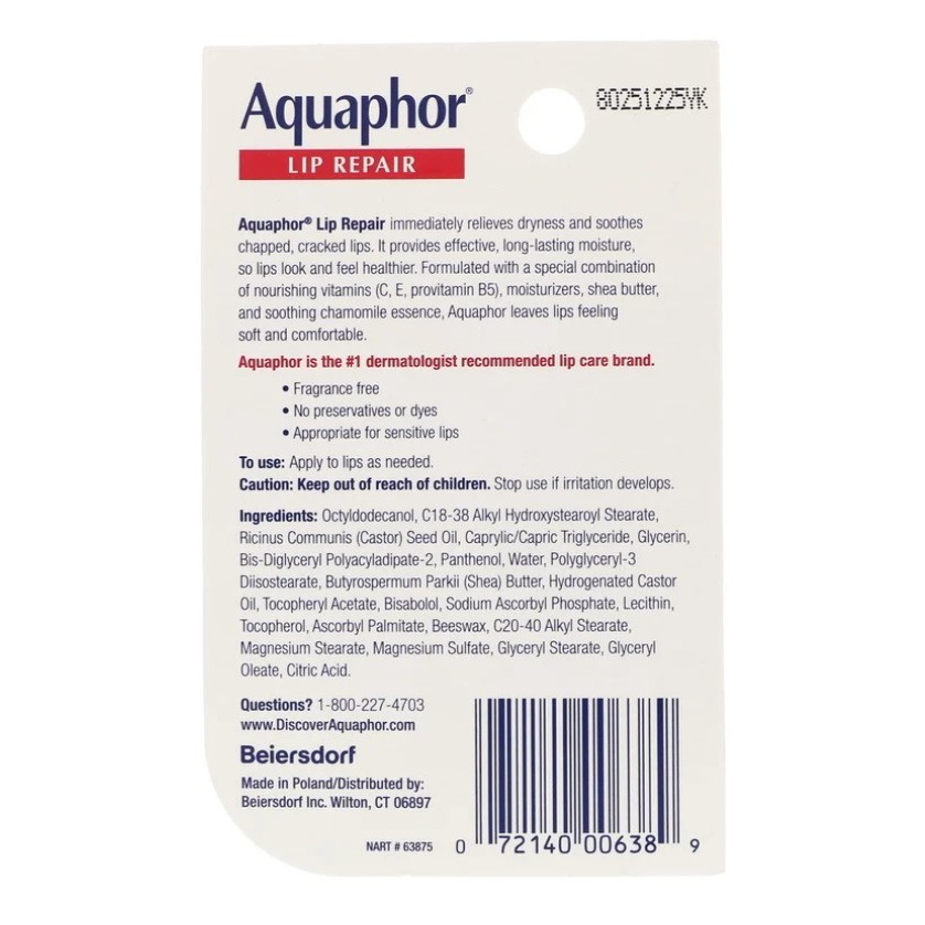 aquaphor lip moisturizer