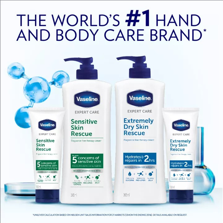 vaseline sensitive skin care