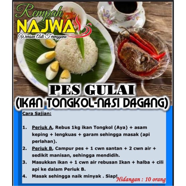 Pes Sugar Tongkol Fish Trade Rice Najwa Spices Flashed On Kitchen 123 Shopee Singapore