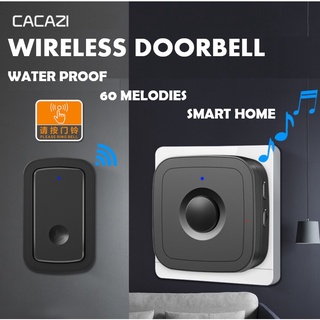 SG WarrantyCACAZI A58 Waterproof Wireless Doorbell Home Call Ring Bell #0