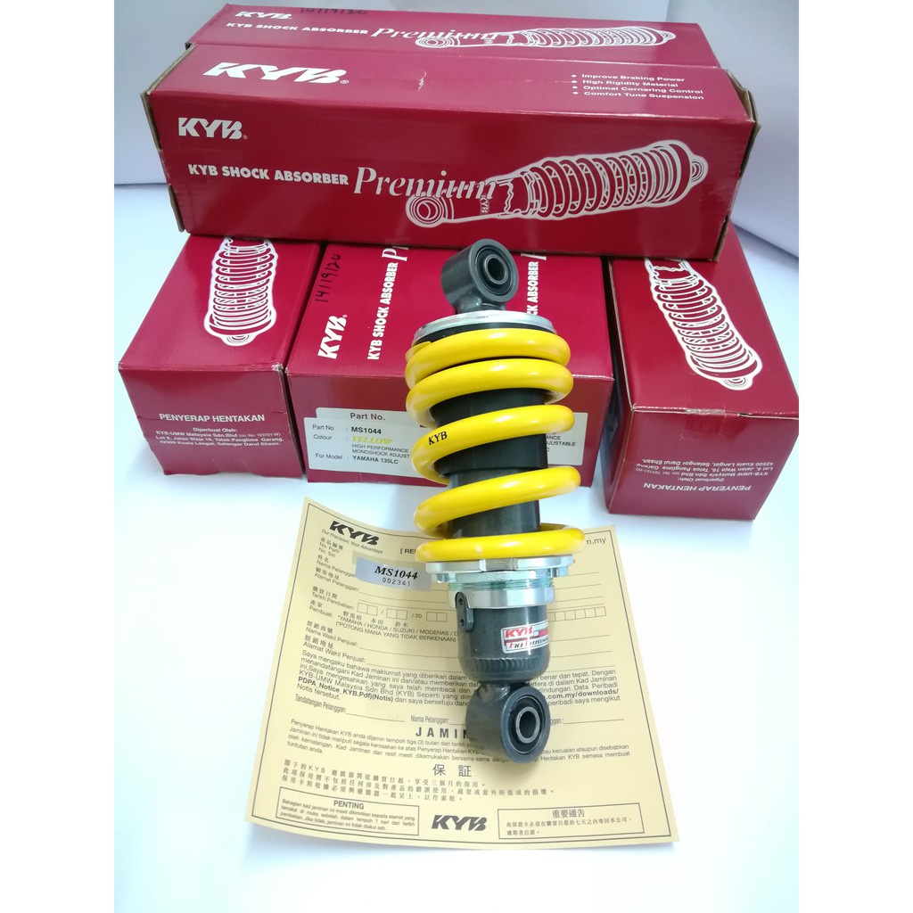 New 100 Original Kyb Monoshock Adjustable Yamaha Lc135 Yellow Shopee Singapore