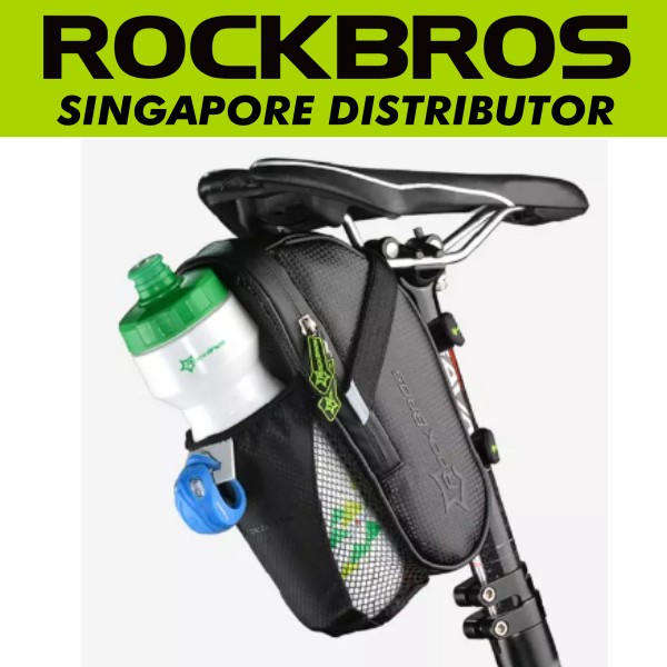 [SG] Rockbros Bicycle Saddle Bag Water Bottle Pocket Cycling Rear Bags