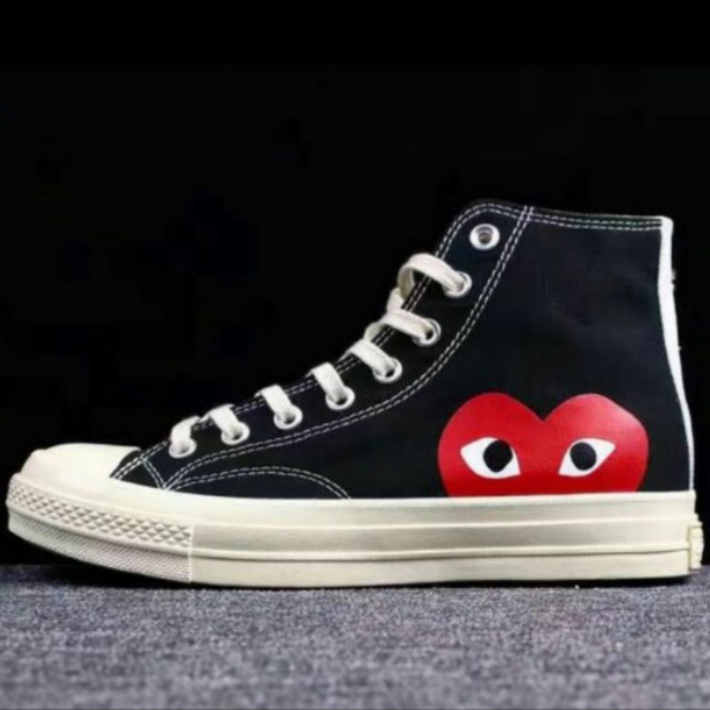 cdg shoes black