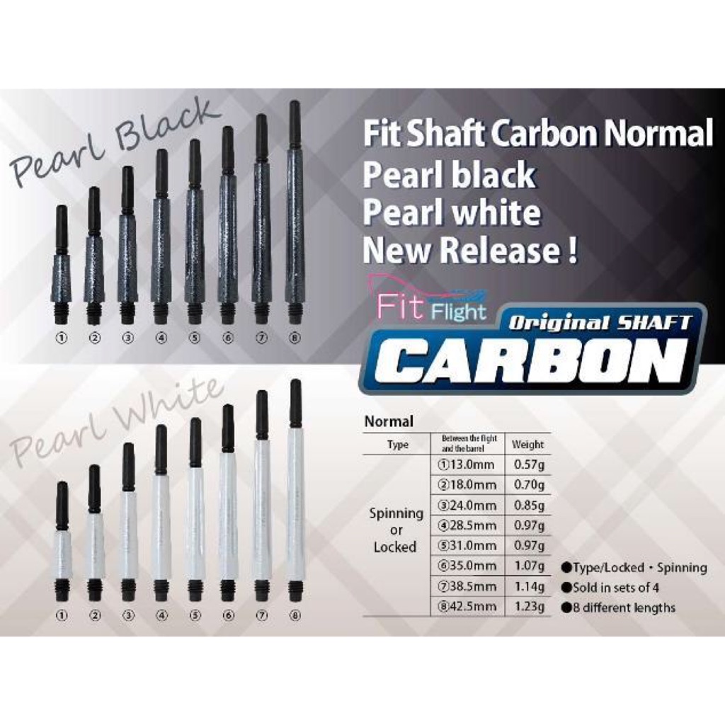 Darts Cosmo Fit Shaft Dart Stem Carbon Pack of 4 Sporting Goods
