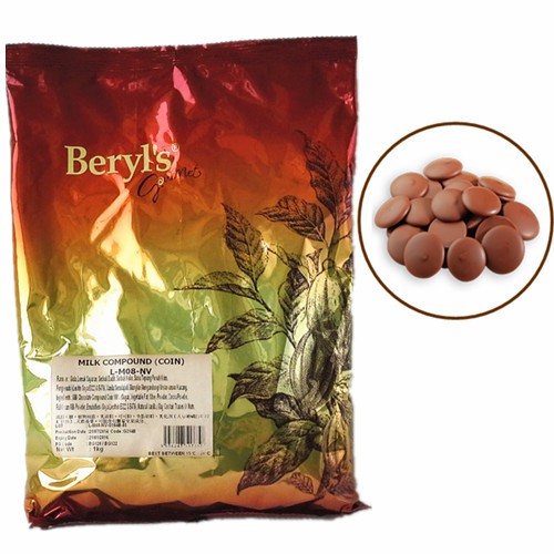 Shop Malaysia Beryl S Gourmet Milk Chocolate Compound Coin 1kg Shopee Singapore