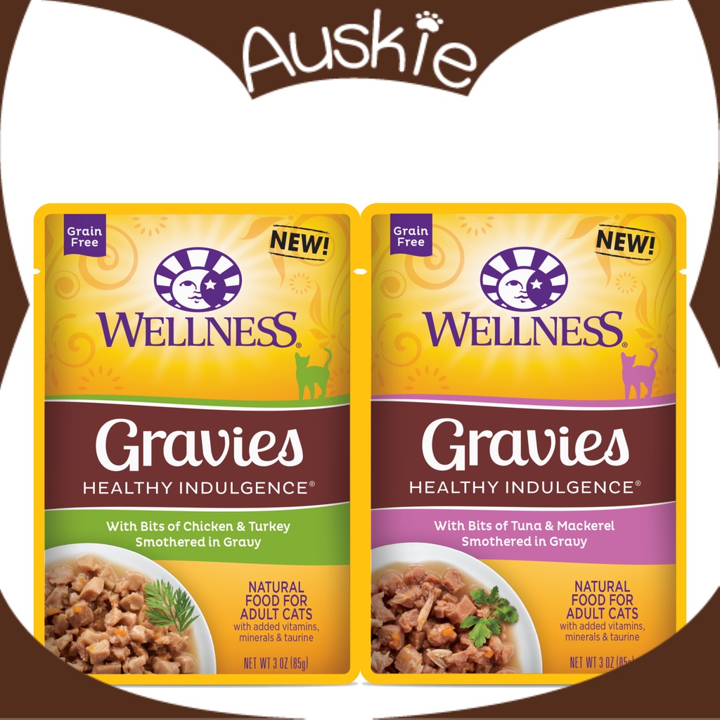 Wellness Healthy Indulgence Gravies Wet Cat Food 3oz (2 Flavors