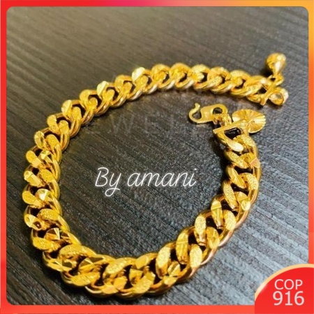 Shop Malaysia Gelang Tangan Sauh Cop 916 Persis Ori Bracelet Men Women Emas Korea Bangkok Murah By Amani Jewellery Shopee Singapore