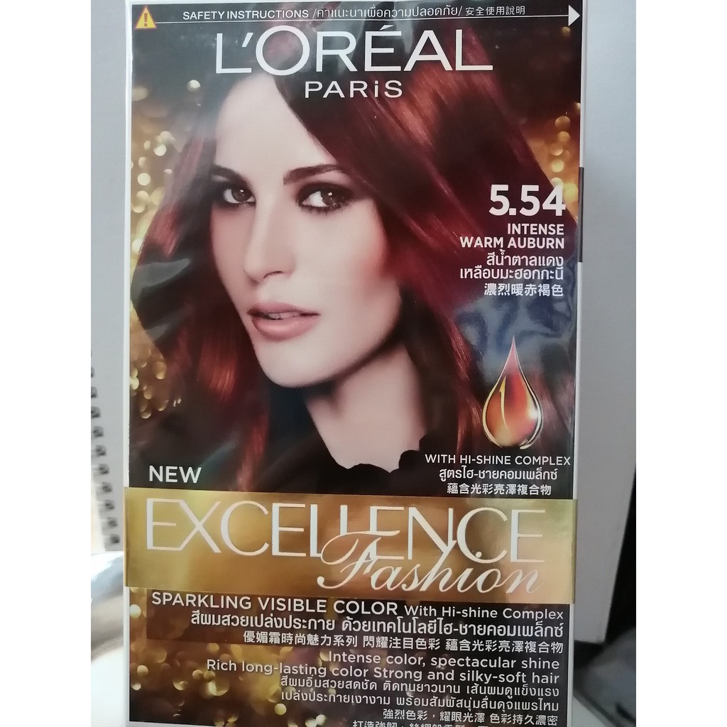 Loreal Paris Excellence Fashion Hair Color Intense Warm Auburn 5 54 Shopee Singapore