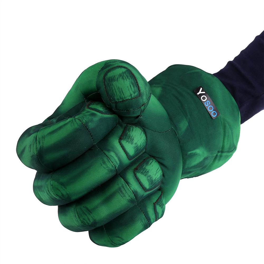 Cosplay Toy Superhero Hulk Smash Hands Gloves Plush Punching Boxing fists Toy DE