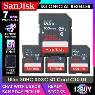 Sandisk Ultra SDHC SD Card 100MB/s 32GB 64GB 128GB 256GB DUNR 12BUY.SG