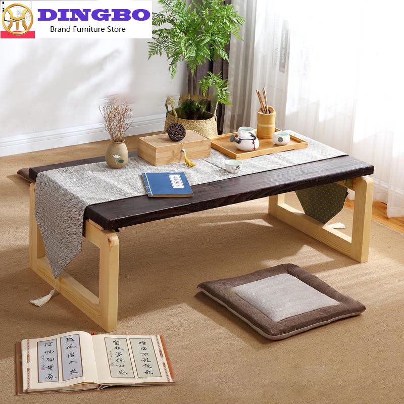 Dingbo Solid Wood Tatami Coffee Table Table Japanese Style Zen Bay Window Table Long Table Chinese Study Small Tea Table Shopee Singapore