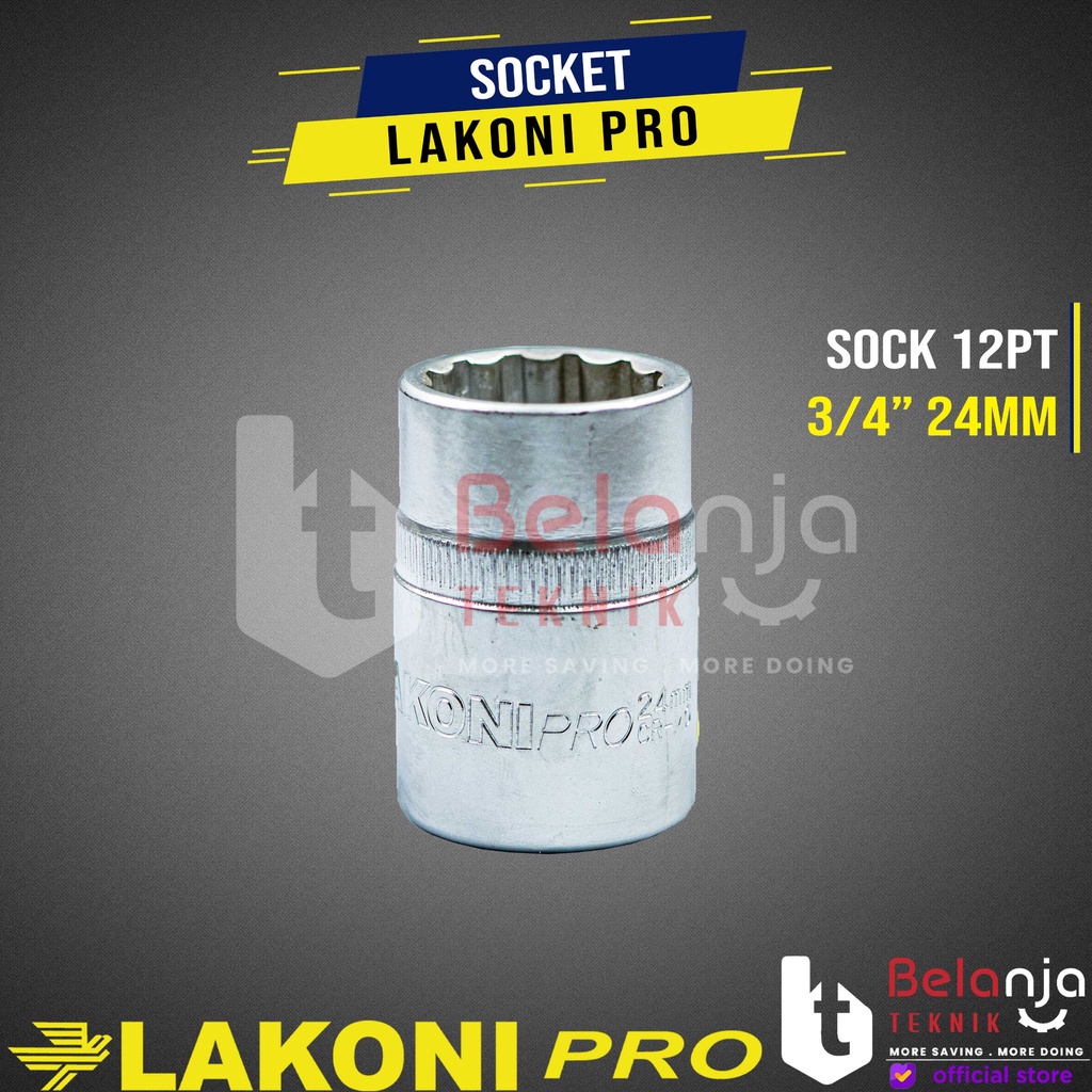 Lakoni Pro Socket 3 4 Inch Dr 12pt 24mm Eye Shock Lock 24mm Socket 3 4 Shopee Singapore