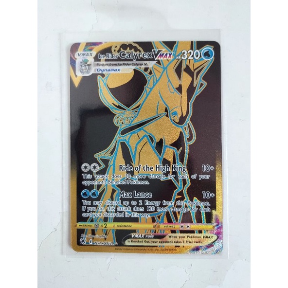 Pokemon ice rider calyrex vmax gold secret rare astral radiance card ...