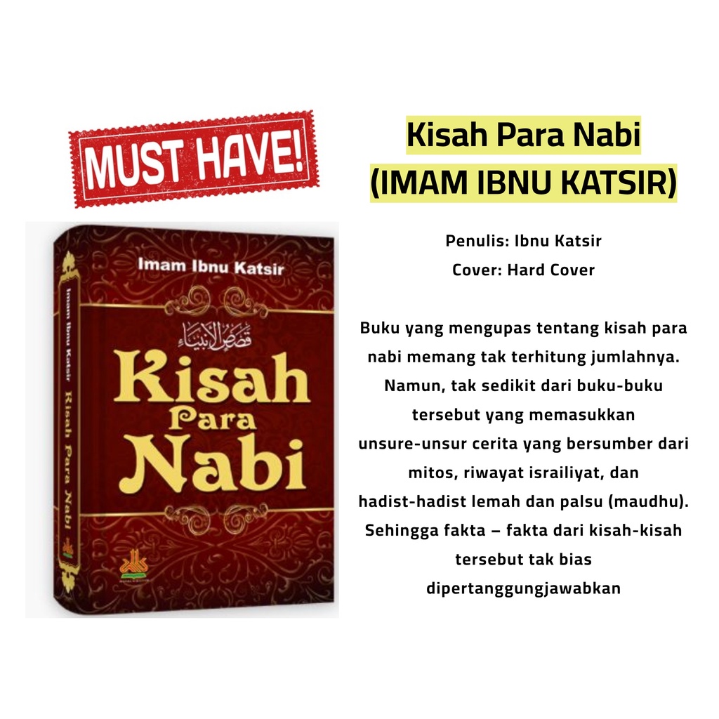 Kisah Para Nabi (IMAM IBNU KATSIR) | Shopee Singapore