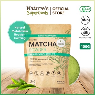 Image of Nature's Superfoods Organic Premium Matcha Powder (For Recipes) 100g Pack - Antioxidants l Calming l Detox l From Japan