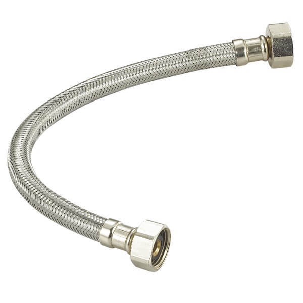 Stainless steel braided flexible hose 12 inch for basin/kitchen sink/toilet comes with free