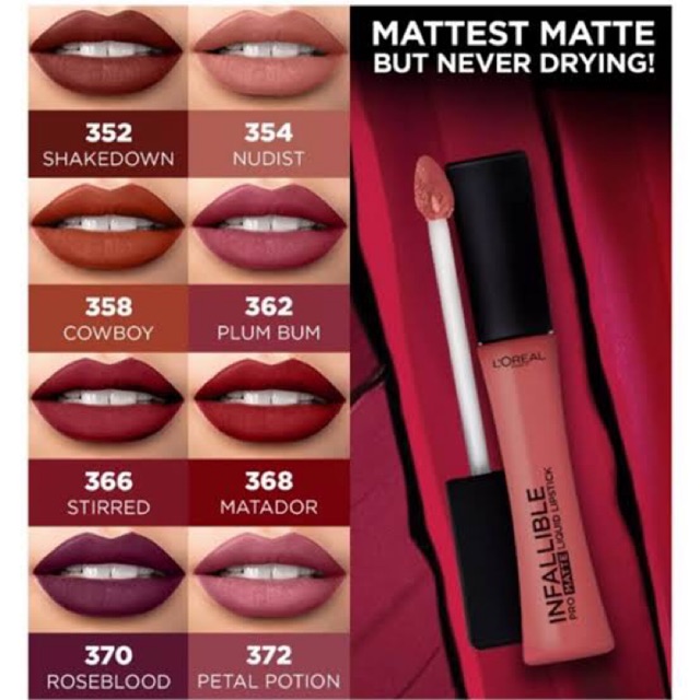 loreal lip matte