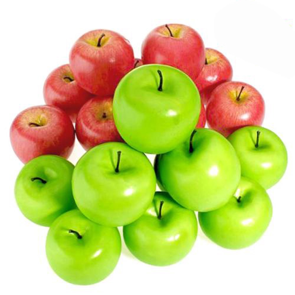 10pcs Large Artificial Fake Red Green Apple Fruits Kitchen Home