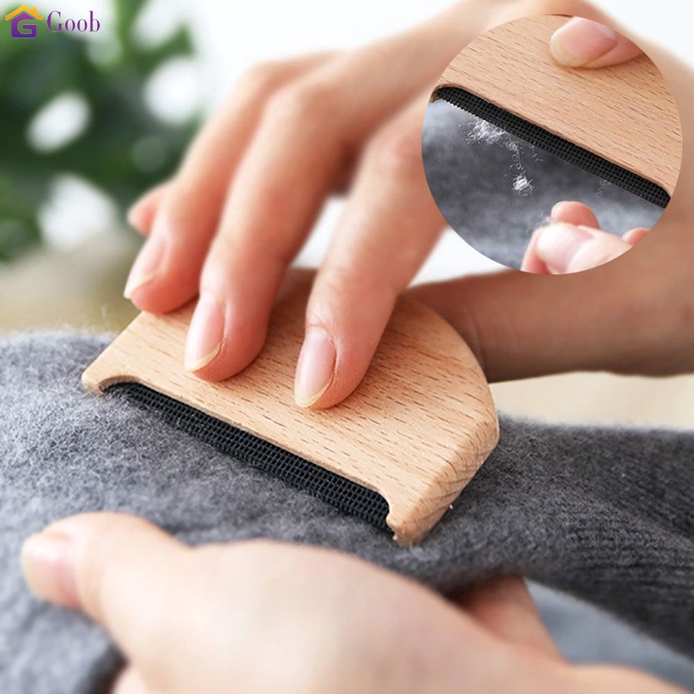 Fast Shipping Wooden Garment Care Anti Pilling Manual Sweater Brush Home Use Lint Remover Fabric Comb Goob Shopee Singapore