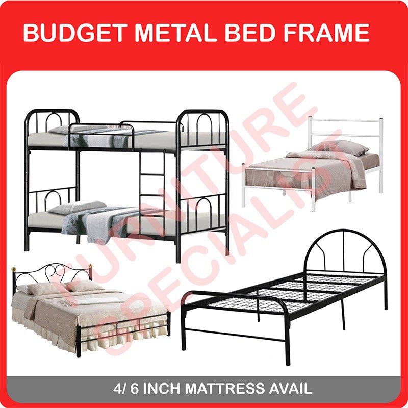 Furniture Specialist Budget Metal Bed, Inexpensive Metal Bed Frames Queen