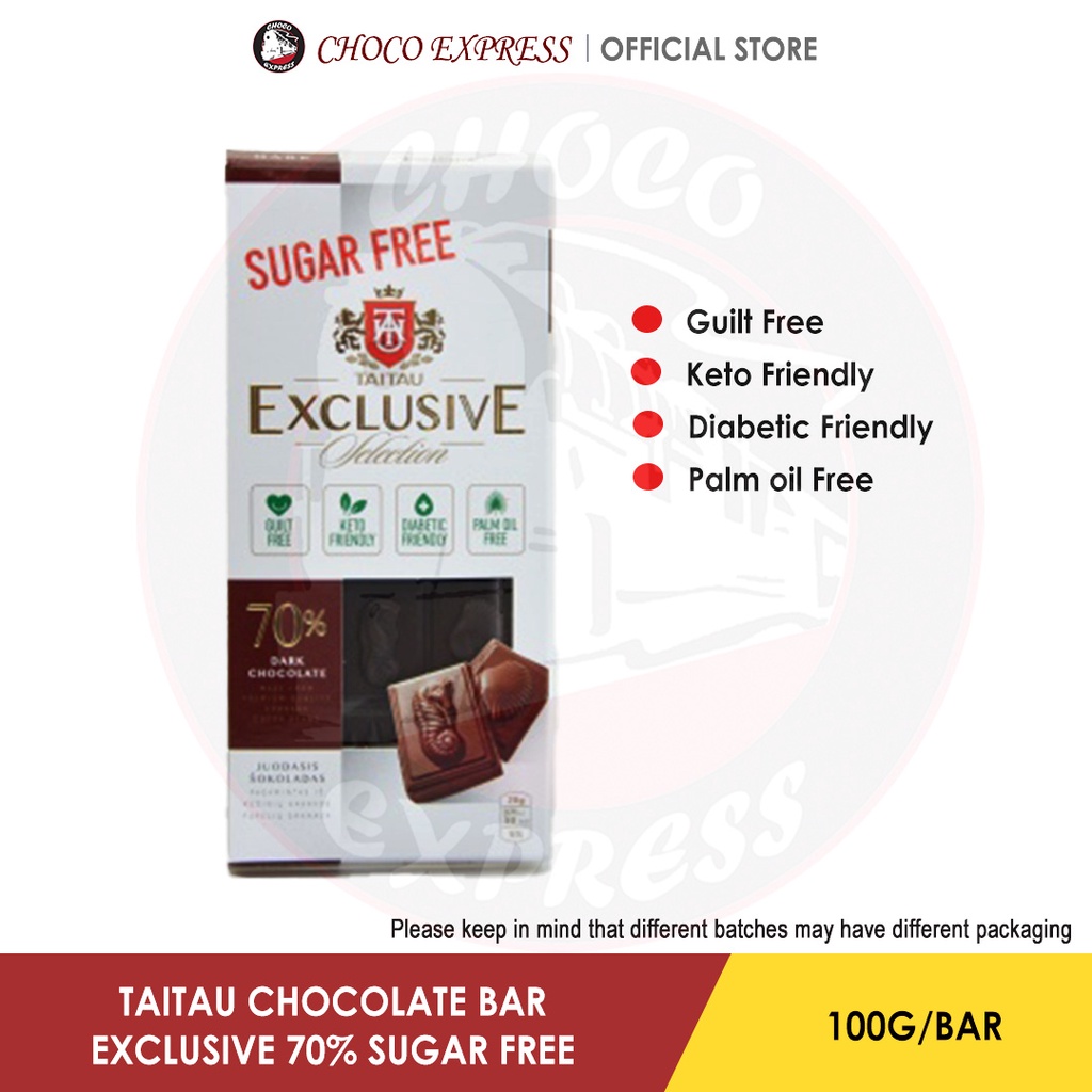 Taitau Chocolate Bar Exclusive 70 SUGAR FEE 100G Bundle Deal/ Product of Lithuania Shopee
