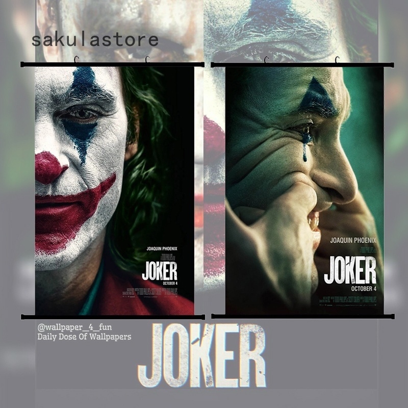 Film Joker Movie Poster Rock Scroll Poster Unframed Wall Art Wall Decor Shopee Singapore