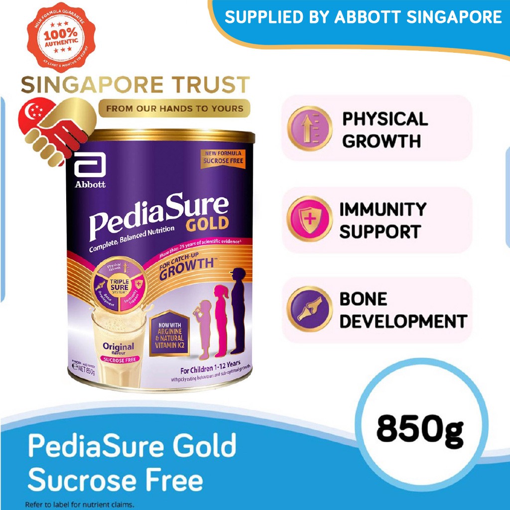 PediaSure Gold Original Flavour (Sucrose Free), 850g