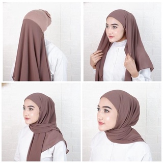 Pashmina INNER 2IN1 DIAMOND CREPE Viral premium PASHMINA instant hijab ciput