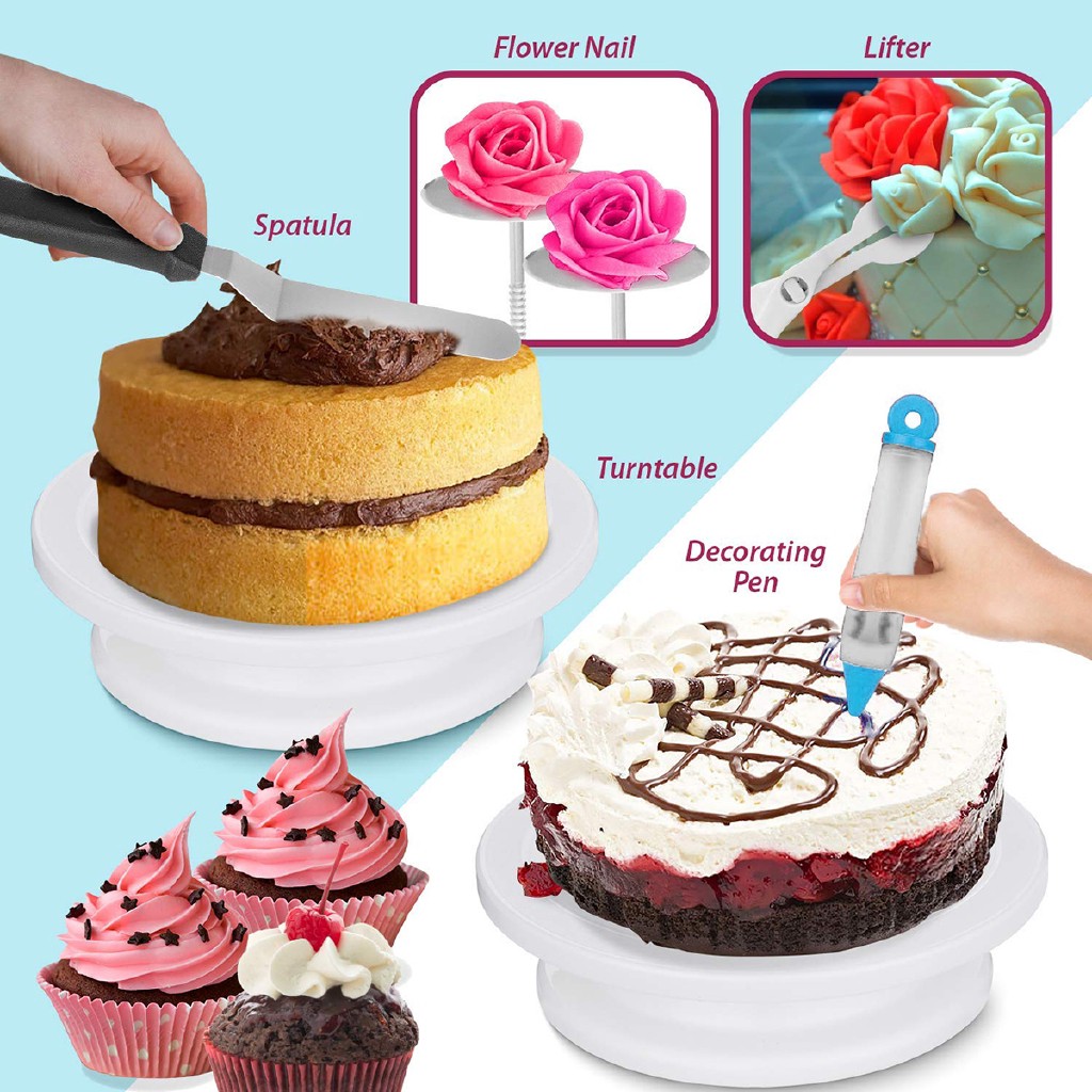 Oe 73pcs Set Cake Decorating Tools Baking Supplies Kit Rotating