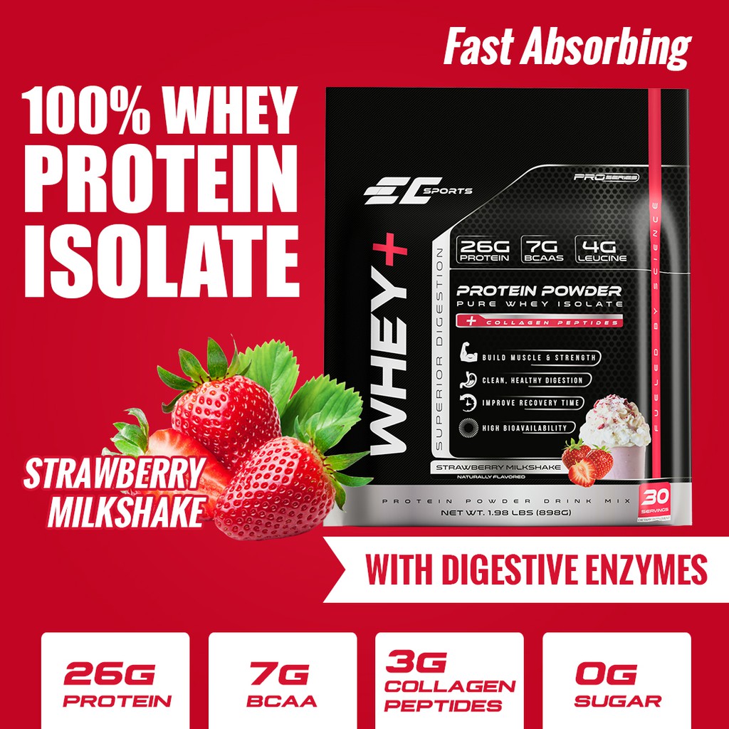 Ec Whey Isolate Protein With Digestive Enzyme Collagen Peptide 2 Lb 3 Flavor 100 Whey Protein Isolate With aa Shopee Singapore