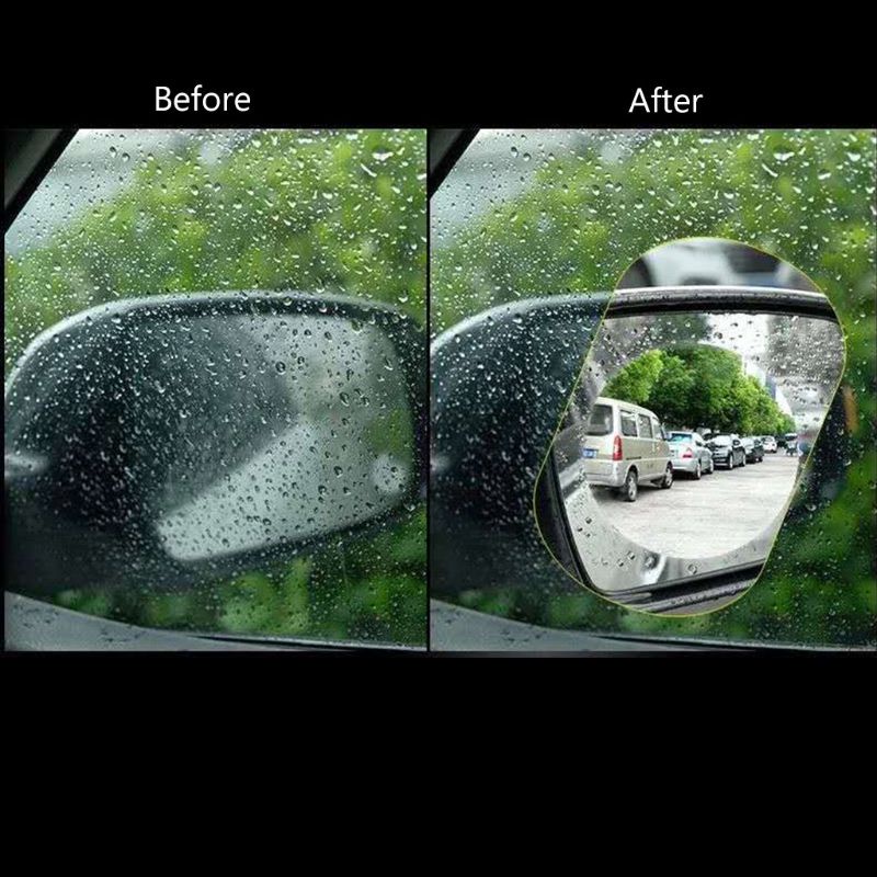 SUN 1 Pair Car Anti Water Mist Film Anti Fog Coating Rainproof Hydrophobic Rearview Mirror Protective Film