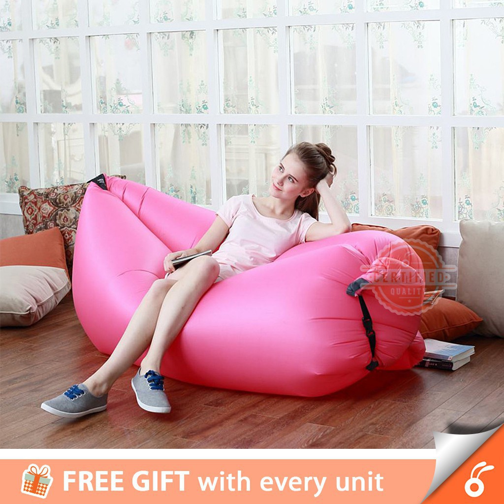 formiko portable inflatable air bag lazy sofa dual seal