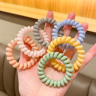 Image of Candy ColorsTelephone Line Hairpin Girl Tie Hair Rubber Band Head Rope Korean Hair Rope Hair Accessories
