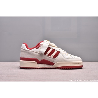 Ready stock Adidas5133 Forum 84 low men women walking sneakers Casual shoes White Red #0