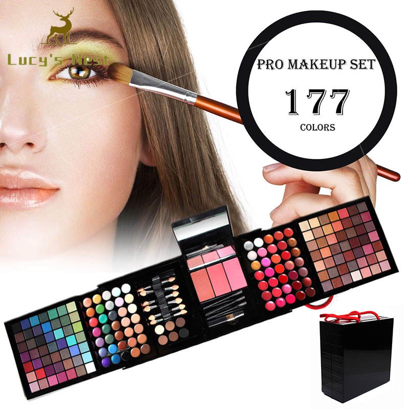 177 Colors Makeups Palette Kit Matte Glitter Eyeshadow Pallete Blush Eyebrow Shopee Singapore