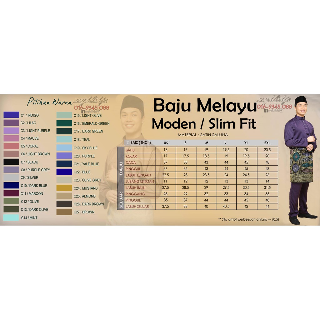Baju Melayu Moden Slim Fit Silver Free Gift Raya Shopee Singapore