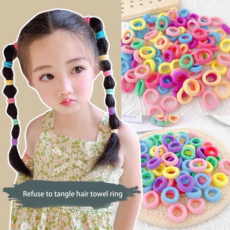 1piece Elastic Hair Rope For Baby Cute Girl Ponytail Holder Fabrics  Colorful Towel Hair Band Kawaii Kids Hair Accessories Scrunchies | Shopee  Singapore