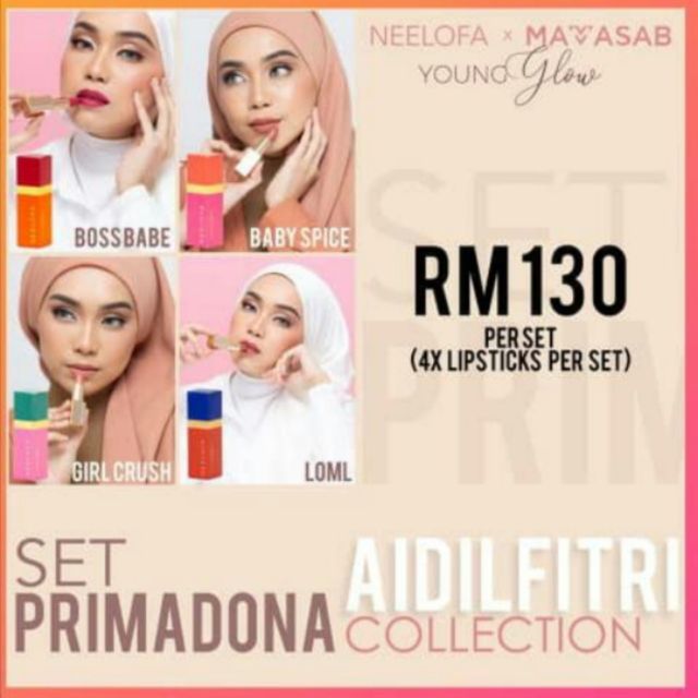 set lipstick neelofa