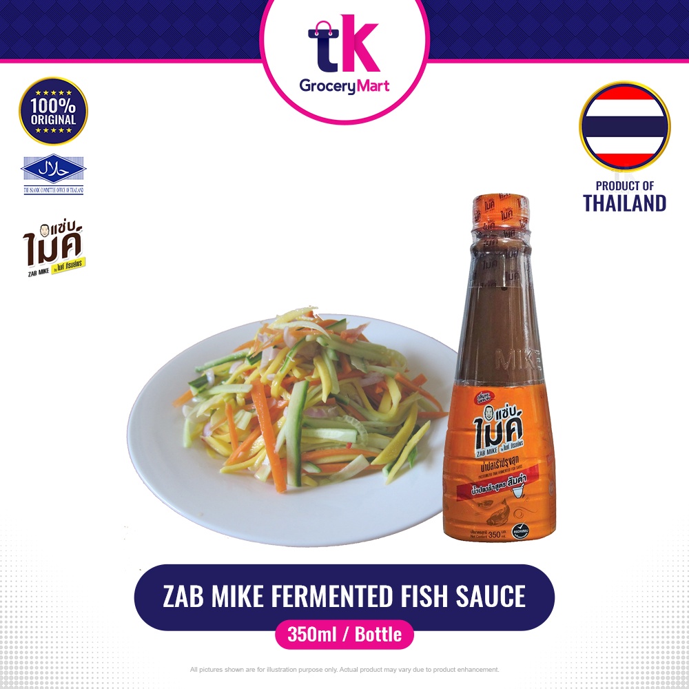 Thailand Halal Nam Pla Ra Budu Somtam Thai Nam Pla Rah Zab Mike 350ml Budu Thailand Sos Ikan Fermented Fish Sauce Shopee Singapore
