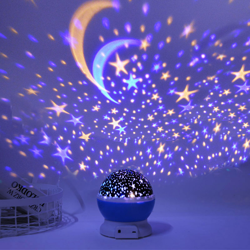 LED starry sky projector lamp Star Moon Galaxy Night Light For Children