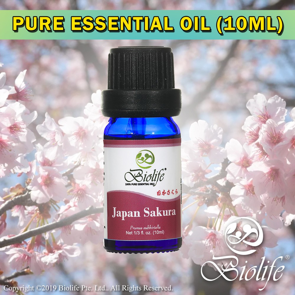 Biolife Japan Sakura, 100 Pure and Natural Organic Essential Oil, 10ml