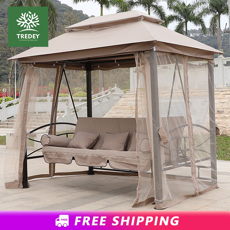 Tredey Outdoor Swing 3person Porch, Outdoor Canopy Bed Swing