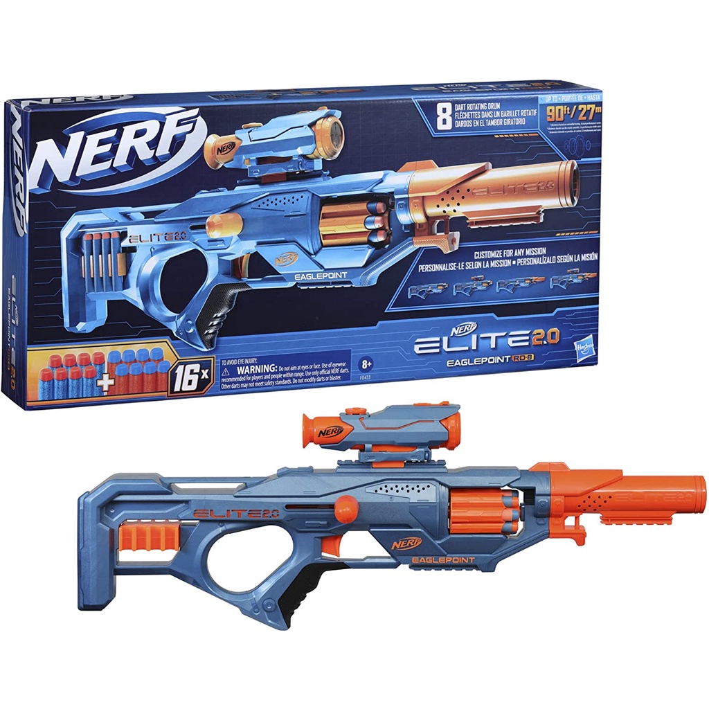 NERF Elite 2.0 Eaglepoint RD8 Blaster Shopee Singapore