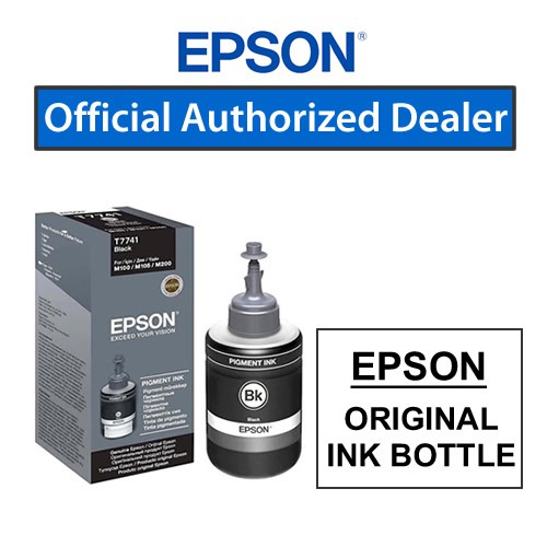 Epson Original T774 C13T774100 Black Pigment Ink Bottle For WorkForce
