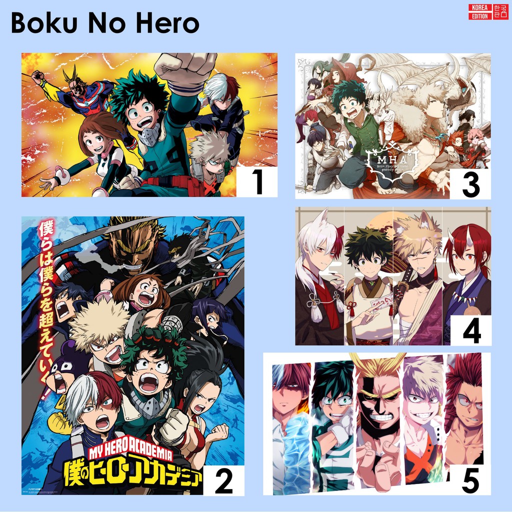 32x48cm Ivory 230 And Art Paper My Hero Academia Anime Poster For Fans Collection Shopee Singapore