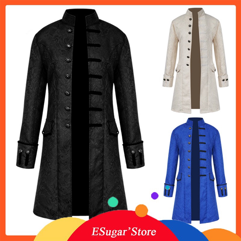 Adult Man Punk Retro Prince cosplay Tuxedo Costume Fashion Long Trench Coat