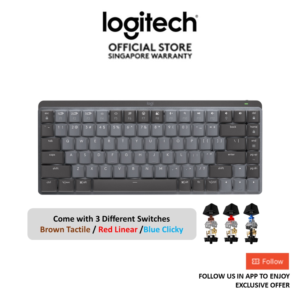 [Exclusive] Logitech MX Mechanical Mini Wireless Keyboard Graphite ...