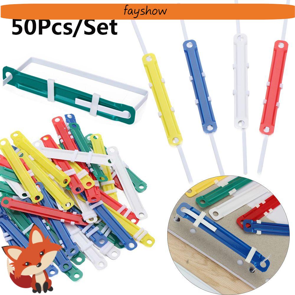 💕FAY💕 50pcs/Set Useful Binding Clip Office Storage Tool Loose-leaf File ...